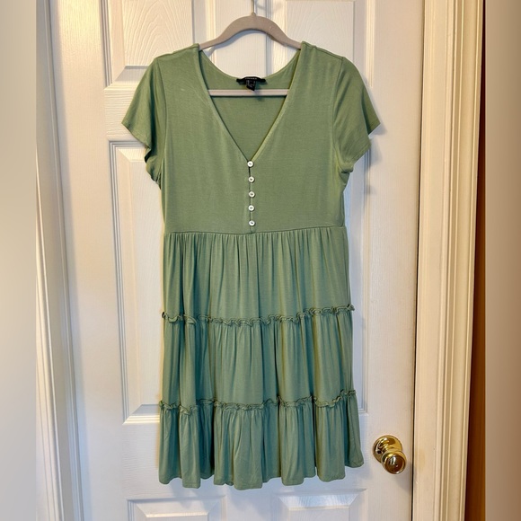 Forever 21 Sage Green Tiered Dress - Picture 9 of 9